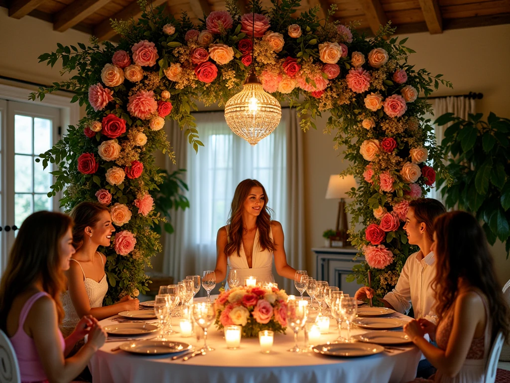 Birthday celebration floral installation by Drexalonaiazis